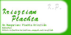 krisztian plachta business card